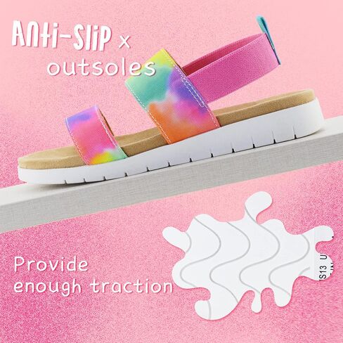 Girls Sandals Open Toe Kids Summer Flat Sandals Casual Fashion Dress Shoes with Elastic Straps in Saudi Arabia