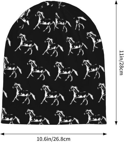 قبعة حصان هروت اون قبعة سوداء لعلاج السرطان قبعة الجمجمة محبوكة قبعة وشاح قبعة ليلية قبعة الجمجمة للنساء الرجال in Kuwait