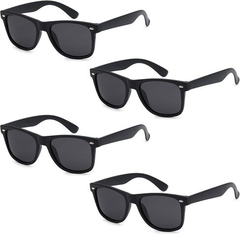Wholesale Unisex 80's Retro Classic Sunglasses - 100% UV Protection Bulk Sunglasses for Adults & Teens - Pack of 4 in Saudi Arabia