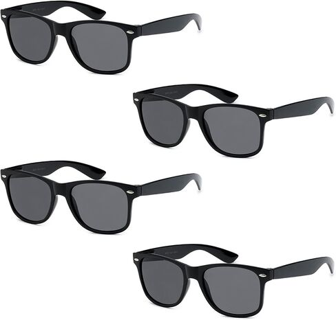 Wholesale Unisex 80's Retro Classic Sunglasses - 100% UV Protection Bulk Sunglasses for Adults & Teens - Pack of 4 in Saudi Arabia