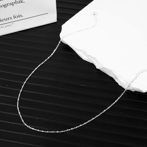 Gold/Silver Plated Choker Necklace for Women,Dainty Paperclip Thin Beaded Chain Trendy Shinning Dot Pendant Necklace Jewelry for Women in Kuwait