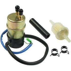Electric Fuel Pump 12v (8mm In/Outlet) Compatible with Kawasaki Mule 3000 3010 3020 2520 2500 2510 1000 Repalce 49040-1055 KAF620 KF620