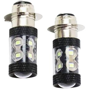 DSparts 2x H6m 100W LED Super White HeadLight Bulbs Fit For Honda TRX 250 300 400 450 700