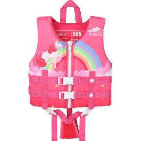 Gogokids Kids Swim Vest سترات تعويم للأطفال - سترة حمام سباحة للأطفال تطفو للأولاد والبنات تعلم السباحة