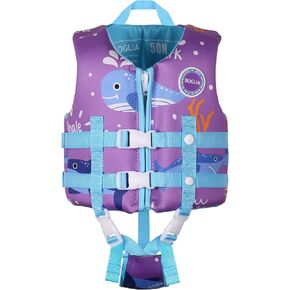 سترة سباحة للأطفال الصغار من بوجليا، تطفو على الماء للأطفال الصغار، ملابس سباحة تطفو على الماء مع حزام أمان قابل للتعديل للأعمار من 1 إلى 9 سنوات in Kuwait