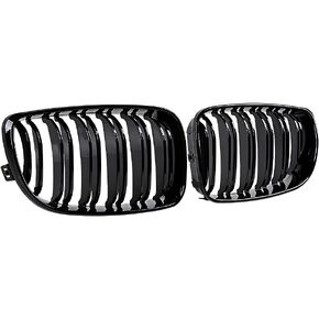 Astra Depot Gloss Black Front Bumper Kidney Grille Grill Compatible For BMW 1 Series E81 E82 E87 E88 2007-2011