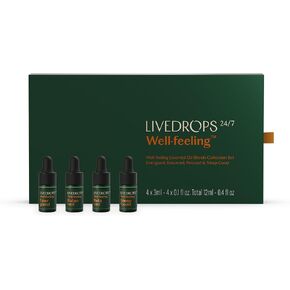 Essential Oil Blends Collection Set: Energized, Balanced, Relaxed & Sleep Good. Crafted in France. Pure&Natural. Aromatherapy. Apply on Skin or Diffuser. 4x3ml