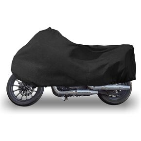 Motoforti L Indoor Motorcycle Cover Elastic Dust-Proof Covers Motorbikes Cover Sun Snow Protector for Honda CB CBR for Yamaha FZ FZR YZF Dirt Bikes Black
