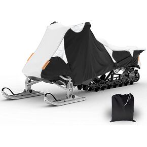 غطاء عربة الثلج قابل للمقطورة، غطاء مقاوم للماء لآلة الثلج من أجل بولاريس، سكي دو، قطط القطب الشمالي وياماها، غطاء تخزين عربة الثلج يناسب ما يصل إلى 130 بوصة in Kuwait