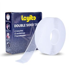 Double Sided Tape Heavy Duty, 1 Inch x 10 Ft Removable Mounting Nano Adhesive Tape, Washable and Reusable Hanging Stripe Wall Tape Sticky Poster Picture Carpet Tape for Decoration