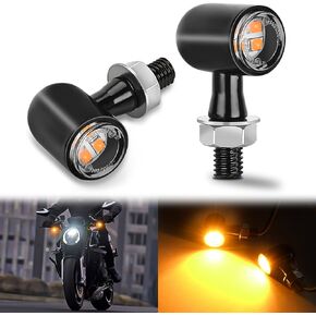 Nilight دراجة نارية LED بدوره إشارات أمامية مؤشر ضوء أصفر شعاع صغير الحجم وميض متوافق مع Harley Honda Kawasaki سوزوكي Triumph Yamaha Cruiser، ضمان لمدة عامين