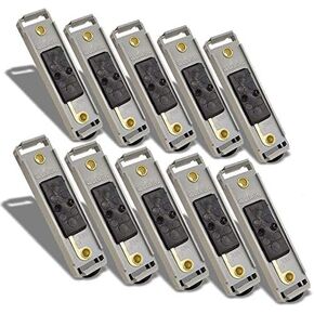 10x Truck-Lite 2-Screw Hardwired Stripped End Side Marker Surface Base Mount Bracket (Gray Polycarbonate) Works with 19-Series Trailer Light (19721)