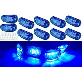 10 قطعة الأحمر 2.5 بوصة البيضاوي 4 SMD مقطورة الجانب ماركر Led أضواء شاحنة التخليص أضواء أضواء المقطورة مؤشر مقاوم للماء