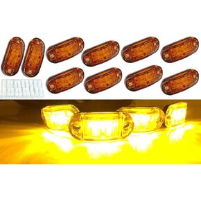 10pcs Amber 2.5 inch Oval 4 SMD Trailer Side Marker Led Lights Truck clearance lights Trailer Lights Indicator Waterproof in Kuwait