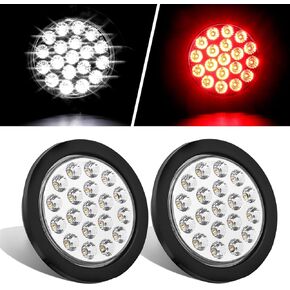 مصابيح مقطورة LIMICAR مقاس 4 بوصات، مجموعة 19 مصباح LED للمقطورة، قطعتان من مصابيح الفرامل الدائرية وأضواء عكسية احتياطية مع حلقات مطاطية وأسلاك توصيل ذات 3 شقوق، مجموعة مصابيح LED للمقطورة لمقطورة المرافق in Kuwait