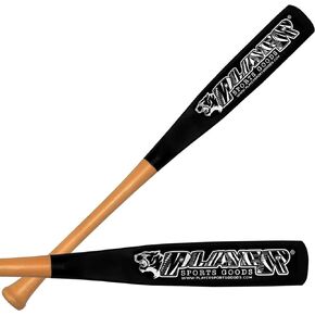 PSG 27" Pro Maple Flat Half Paddle Training Baseball & Softball Bat in Size: 27"/Weight:15 oz/Flat Barrel:2.75" for Kids,Youth & Adult Players in Natural Handle & Black Barrel by Player Sports Goods