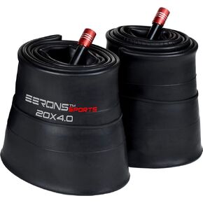 20x4 Inner Tube for Fat Tire Bicycles - Schrader Valve, Fits 20x3-20x4.5 Tires, Butyl Rubber & Metal Valve Cap Included - 2 Pack