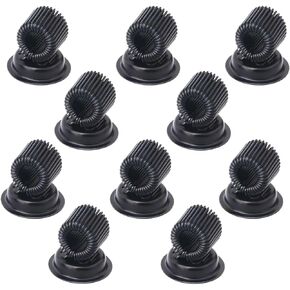 (4 Pack) Magnetic Pen Holder Clip, Stainless Pen Holder Clip with Adjustable Spring Loop, Magno Magnetic Pencil Holder for Refrigerator Whiteboard Erase Board and Bulletin Board Map - Black