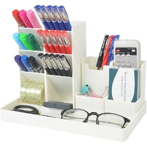 منظم القلم العمودي لطيف، حامل أقلام منظم مكتب Kawaii، منظم قرطاسية سطح المكتب متعدد الوظائف، صينية تخزين قلم التحديد للمكتب والمنزل والمدرسة، وردي in Kuwait