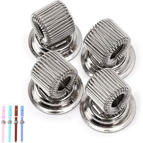 BTSKY Stainless Steel Magnetic Pen Holder Clips- Magnetic Pen Clip Holder Fit Any Size Pens Magnetic Push pins for Refrigerator Whiteboard Erase Board and Bulletion Board Map(4pcs)