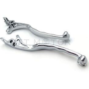 HTTMT MT241-010- Chrome Brake Clutch Skull Hand Levers Compatible with Kawasaki Vulcan 1500 1600 2003-2008