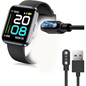 ID208 Plus Smart Watch Charger, Magnetic USB Charging Cable Replacement Charger Cable Compatible with WMK ID208 Plus 1.8 Inches /Quican ID208 Plus 1.8 Watch/Fitpolo ID208 Plus 1.8'' Smart Watch
