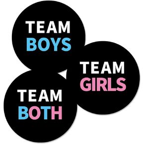 Chalkboard Twin Gender Reveal Stickers, 60 2inches Team Boys Team Girls Team Both Twins Baby Shower Party Labels Sticker