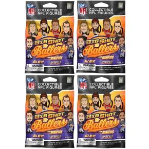 Teenymates Party Animal Big Shot Ballers 2021-22 NFL Series 2 Figures Blind Bags Gift Set Party Bundle - 4 Pack