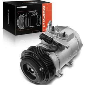A-Premium Air Conditioner AC Compressor with Clutch Compatible with Ford F-250 F-350 F-450 F-550 Super Duty F53 F59 F650 F750, Replace# BC3Z19703B, BC3Z19703C