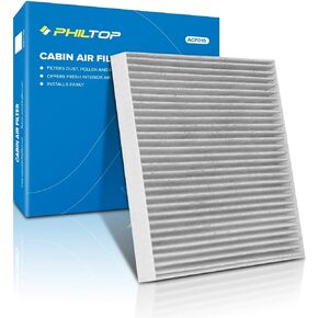 PHILTOP Cabin Air Filter, Replacement for CF11819, Sonata 2011-2015, Optima 2011-2015, Equinox 2010-2017, Santa Fe(Sport/XL), Terrain, Vue, Sedona, Premium Cabin Filter with Activated Carbon Filter