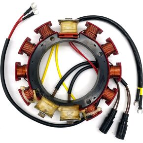 OMGparts Stator For Johnson Evinrude 35-Amp Outboard 185HP-300HP 3.0/4.0L 2-Stroke 6/8-Cyl (1988-1994) Boat Parts 173-3415 173-4287 18-5861 0583415 0584287 0763765