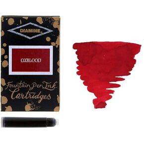 Pk/18 DIAMINE Fountain Pen Ink Cartridges, OXBLOOD