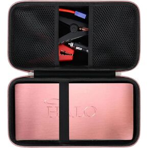 Hard Carrying Case for Halo Bolt Air 58830/Halo Bolt Air+ 55500 mWh Portable Emergency Power Kit, Power Bank Storage Holder with Mesh Pocket for AC Outlet, Car Charger and Accessories, Black