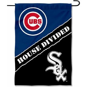 House Divided Cubs and White Sox Double Sided Garden Flag