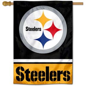 Pittsburgh Steelers Two Sided House Flag