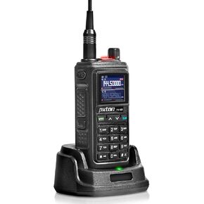 999 Channels ham Radio Dual Band Handheld Two Way Radio Waterproof walkie talkies for Adults Long Range with Wireless Frequency Copy,NOAA,VOX,Super Flashlight USB-C Charger and Li-ion Battery