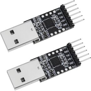 2X CP2102 Module USB to TTL 6Pin Serial Converter Downloader for UART STC Compatible with Window 7 8 10 98SE MAC OSX