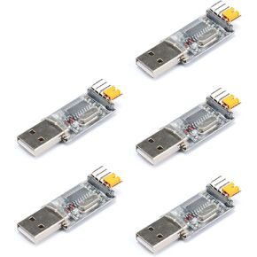 5Pcs USB to TTL Serial Module CH340 Module USB to Serial Port Module Adapter Board for STC Microcontroller Download Module