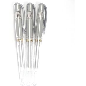 Uni-ball Signo Broad Point Gel Impact Pen Silver Ink, 1.0mm, 3 pens per Pack (Japan import) [Komainu-Dou Original Package]