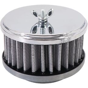 KIPA Chrome Air Cleaner Filter 4" x 2" assembly Fits for carburetor with 2 5/8" or 2 5/16" neck diameter Washable 7151 4354 1489 6475 4790