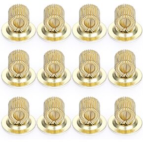 BTSKY ® 12 Pack Black Plating Pen Holder Clips- Self Adhesive Pen Pencil Holder Pen Clip Holder with Adjustable Spring Loop Fit any Size Pens Markers Use in Home Office Whiteboard Kitch Car