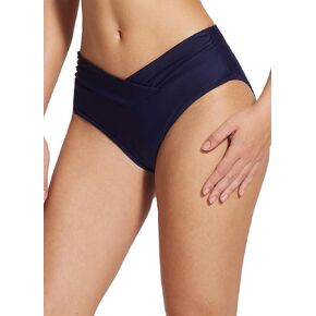 BALEAF Women's V Cut Cheeky Bikini Bottoms High Cut Ruched Twist Front Swim Bathing Suit Bottom