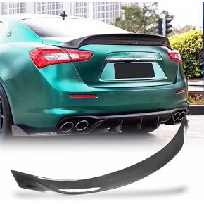Carbon Fiber Trunk Spoiler for Maserati Ghibli Sedan 2013-2023 Trunk Lip Spoiler HighKick Rear Wing Spoiler Body Kits Factory Outlet (B Style)