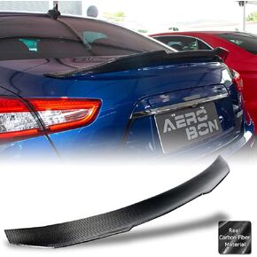 AeroBon Real Carbon Fiber Trunk Spoiler Compatible with 2013-2023 Maserati Ghibli Spoiler (OE Style)