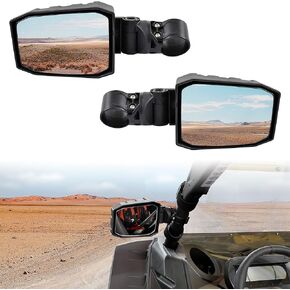 SAUTVS Adjustable Rear View Side Mirrors for Can-Am Maverick X3, Wider Design Folding Clear Rear View Convex Side Mirrors for Can-Am Maverick X3 MAX 2017-2024 Accessories (2PCS)