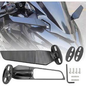 2 قطعة دراجة نارية مرآة الرؤية الخلفية الرياح الجناح المرايا الجانبية لكاواساكي نينجا 250 300 400 650 H2 H4 in Kuwait