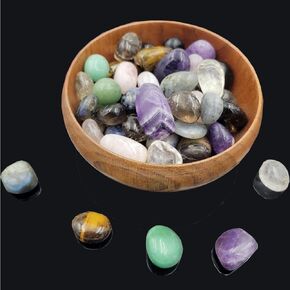 40Pcs+ Mixed Tumbled Polished Stone Chakra Stones Healing Crystals,Amethyst,Aventurine,Sodalite,Clear Quartz,Labradorite,Rose Quartz 0.4''-0.8'' (Mix Crystals(40pcs))