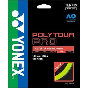 مجموعة خيوط التنس من البوليستر YONEX Polytour Pro 115 مقاس 18 (أصفر فلاش)