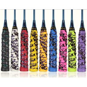 Tennis Racket Grip Tape Keel Design Camouflage Non-Slip for Tennis Racket Badminton Racket Baseball Bat Bicycle Grip Fishing Rod Grip 9-Pack