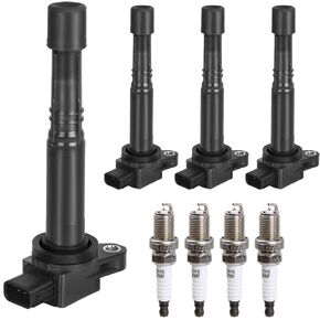 Ignition Coil Pack Spark Plugs fit for L4 2.0 2.4 Honda CRV, Honda Accord, Honda Civic, Element, Acura RSX, Acura CSX 2002 2003 2004 2005 2006 2007 2008 2009 2010 2011, UF-311 UF-583
